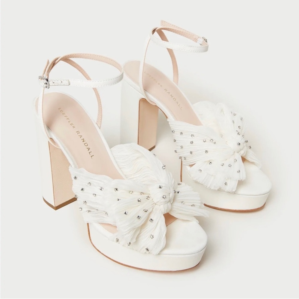 Loeffler Randall Natalia Rhinestone Platform Sandal - Size 8